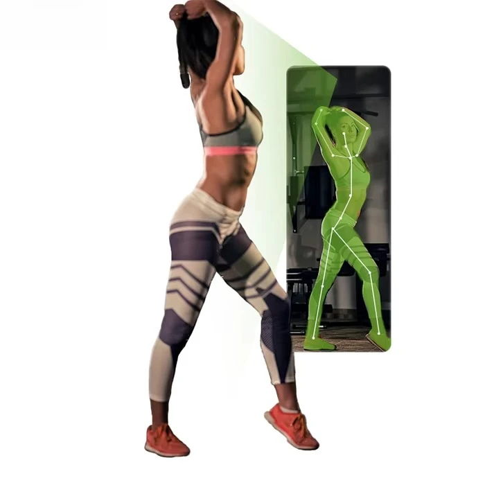 Vercon Smart Workout Mirror Home Gym AI Powered Virtual Trainer 500 Plus Live Classes Body Tracking