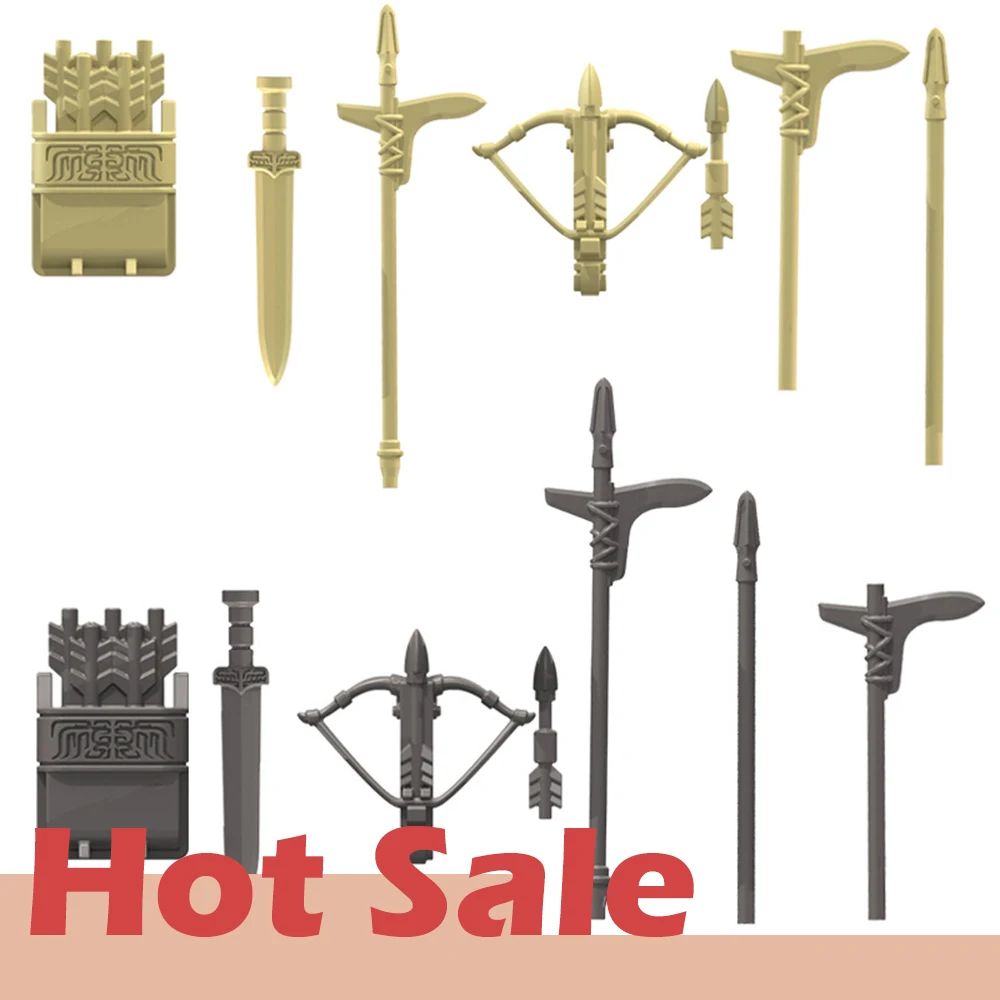 10PCS MOC Medieval Knights Weapons Rome Warriors Soldier Bow Arrow Building Blocks DIY Brick Accessories Toys For kid Gifts
10PCS MOC Medieval Knights Weapons Rome Warriors Soldier Bow Arrow Building Blocks DIY Brick Accessories Toys For kid Gifts
