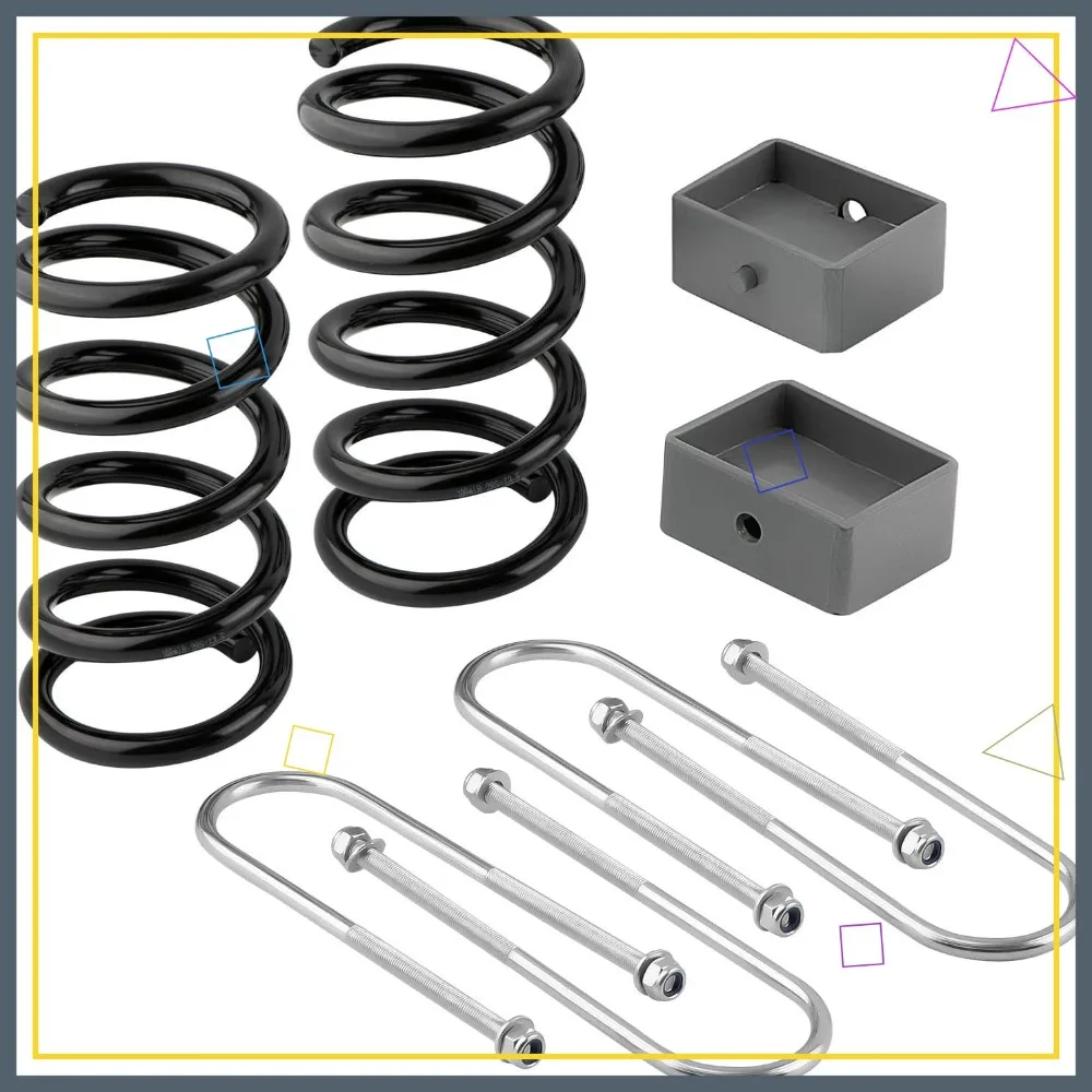 Lowering Kit for Chevy S10 Blazer GMC Sonoma Jimmy 2WD 1982-2004, 3" Front & 4" Rear Drop Coil Springs with U-Bolts
Lowering Kit for Chevy S10 Blazer GMC Sonoma Jimmy 2WD 1982-2004, 3" Front & 4" Rear Drop Coil Springs with U-Bolts