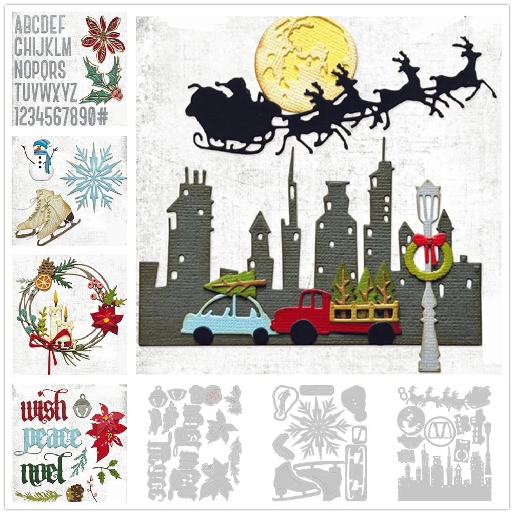 New Christmas Magic Festive Wreath Snowflake Skiing Cutting Dies for Scrapbooking Paper Making Frame Craft Card
New Christmas Magic Festive Wreath Snowflake Skiing Cutting Dies for Scrapbooking Paper Making Frame Craft Card