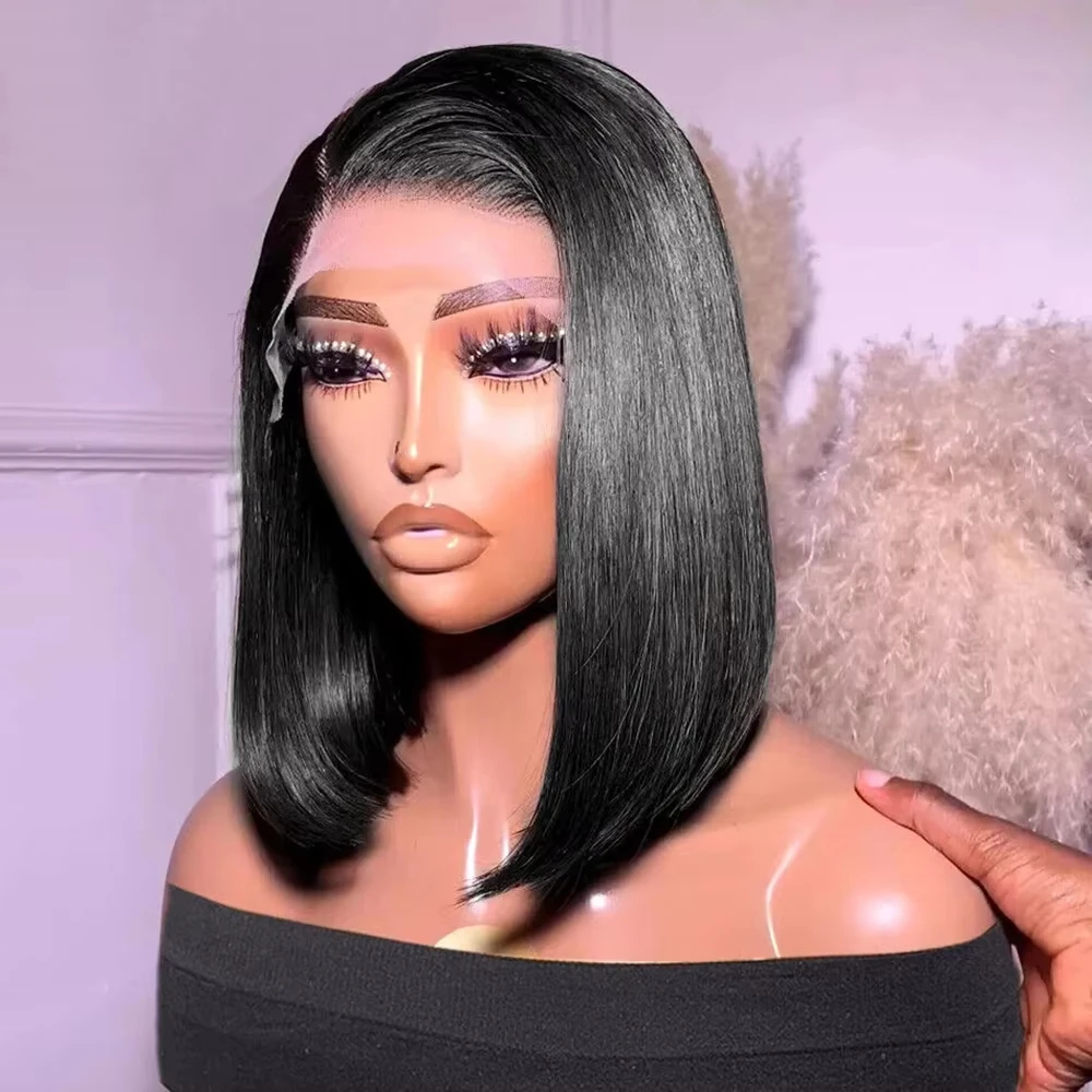 200 Density Straight Short Bob Human Hair Wigs Pre Plucked 13x4 Lace Front Human Hair Wig Brazilian 4x4 Lace Closure Wig 16 Inch
200 Density Straight Short Bob Human Hair Wigs Pre Plucked 13x4 Lace Front Human Hair Wig Brazilian 4x4 Lace Closure Wig 16 Inch
