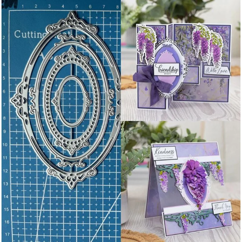 Oval Frame Metal Cutting Dies Scrapbooking Paper Card Crafts Embossing Stencils
Oval Frame Metal Cutting Dies Scrapbooking Paper Card Crafts Embossing Stencils