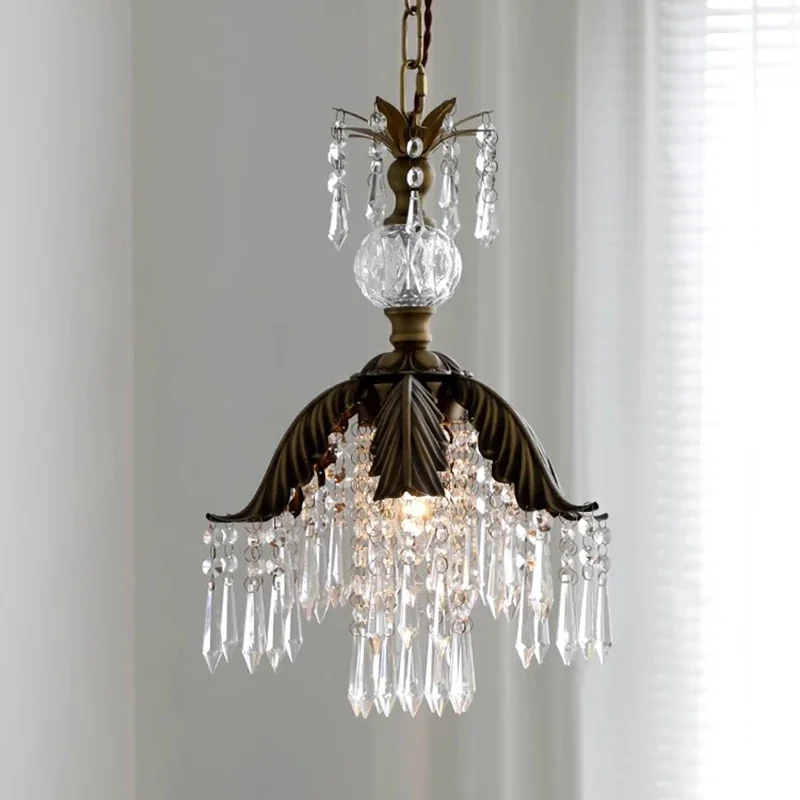 French Countryside Retro Restaurant in the United States Crystal Chandelier Bedside Wardrobe Hallway Foyer Brass Pendant light
French Countryside Retro Restaurant in the United States Crystal Chandelier Bedside Wardrobe Hallway Foyer Brass Pendant light
