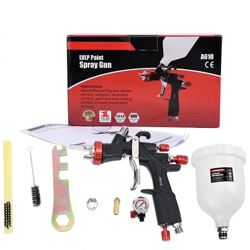 A610 Professional Car Spray High Quality LVLP Air Spray Airbrush with Air Regulator Gauge For Cars Painting
A610 Professional Car Spray High Quality LVLP Air Spray Airbrush with Air Regulator Gauge For Cars Painting