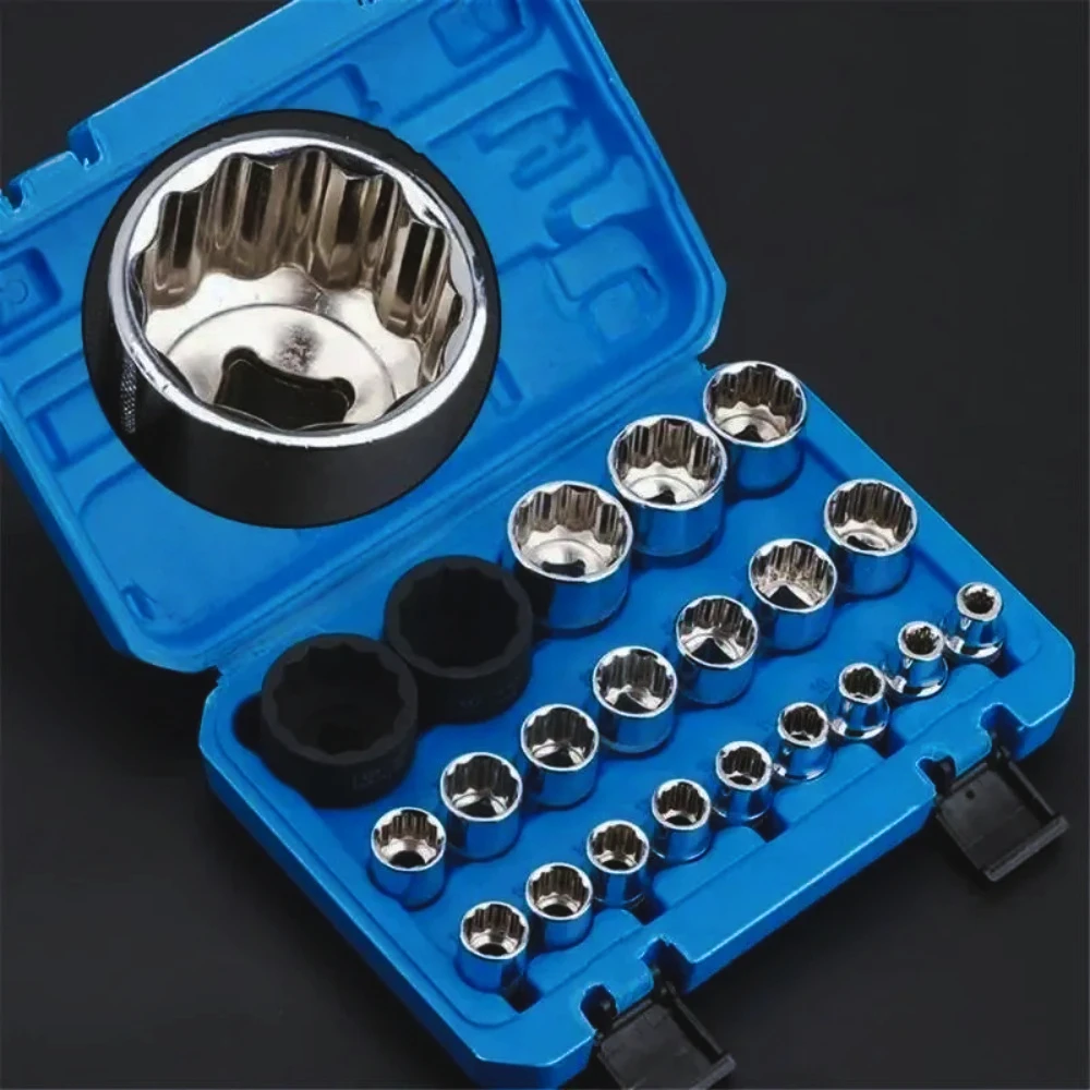 Juego 21 Uds. De enchufes Torx hexagonales 1/2, herramienta llave trinquete, juego cabezales enchufe especificación 8-36m
Juego 21 Uds. De enchufes Torx hexagonales 1/2, herramienta llave trinquete, juego cabezales enchufe especificación 8-36m