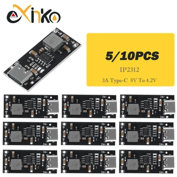 Tipo C Entrada USB Alta Corrente 3A Polímero Ternário Bateria De Lítio, Placa De Carregamento Rápido Rápido Rápido, IP2312, CC, Modo CV, 5V a 4.2V, 5 Pcs, 10Pcs