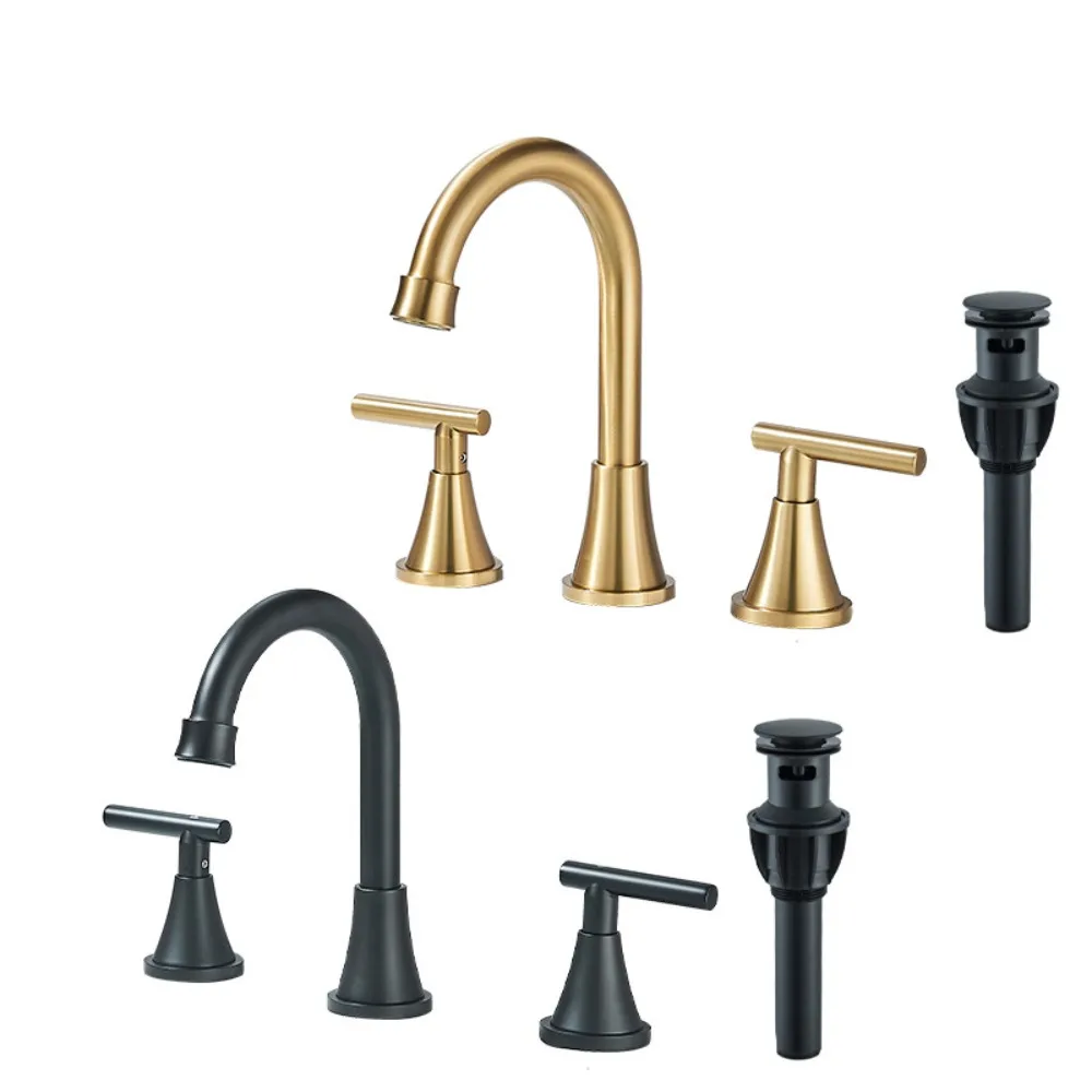 Widespread 3-Hole Vanity Basin Mixer Bathroom Sink Faucet with 2-Handle Drain
Widespread 3-Hole Vanity Basin Mixer Bathroom Sink Faucet with 2-Handle Drain