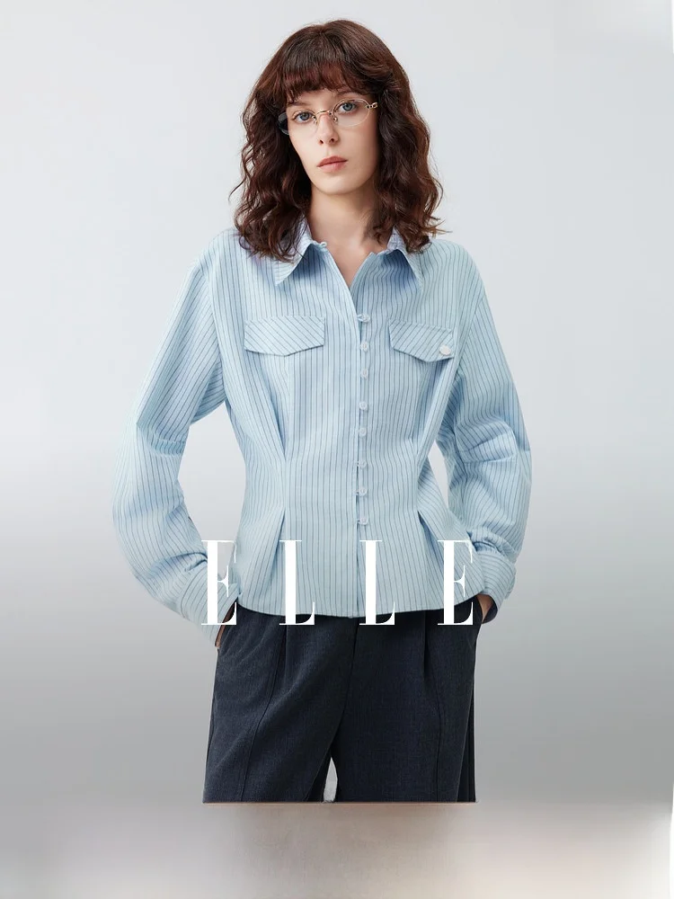 ELLE Women's Striped Loose Fit Shirt Waist-Cinching Commute Style Spring New Arrival Comfortable Cotton Polyester Blend
ELLE Women's Striped Loose Fit Shirt Waist-Cinching Commute Style Spring New Arrival Comfortable Cotton Polyester Blend