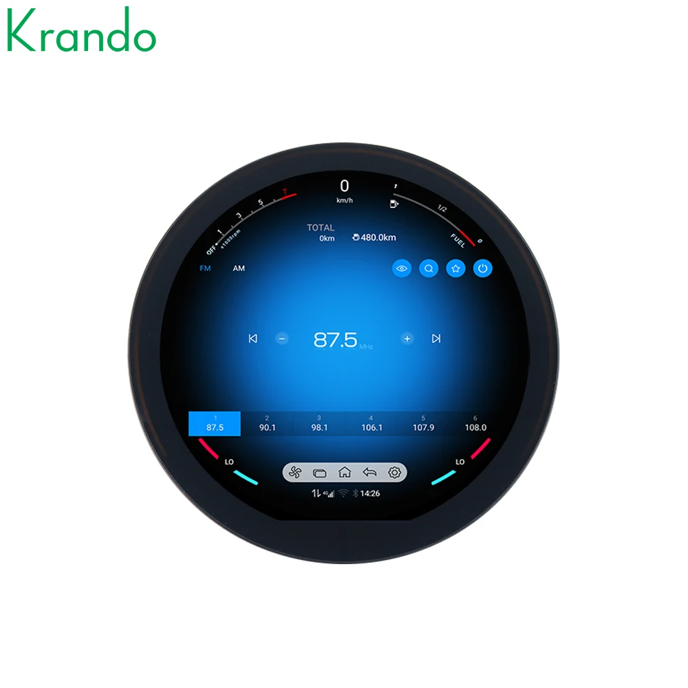 Krando 11.8 Inch Android Auto System Car Radio DVD For Mini Cooper R56 2006-2013 Multimedia Player GPS Navigation Screen Head