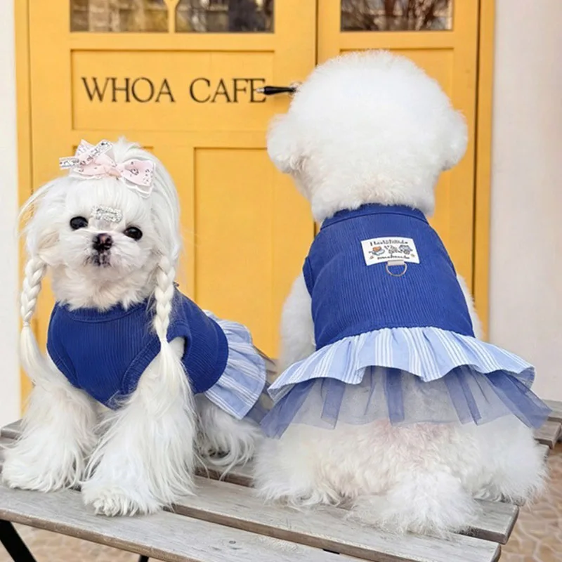 Mesh Dog Clothes Summer Sleeveless Vest Dress Girls Clothing Blue Casual Dresses For Small Dogs Shih Tzu Poodle Puppy Tutu Skirt
Mesh Dog Clothes Summer Sleeveless Vest Dress Girls Clothing Blue Casual Dresses For Small Dogs Shih Tzu Poodle Puppy Tutu Skirt