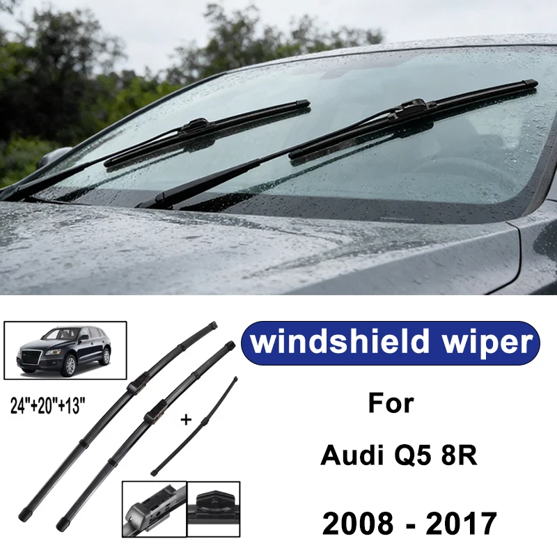 For Audi Q5 8R 2008-2017 car windshield front/rear wipers, silent wiper blades,car blade brush accessories
For Audi Q5 8R 2008-2017 car windshield front/rear wipers, silent wiper blades,car blade brush accessories