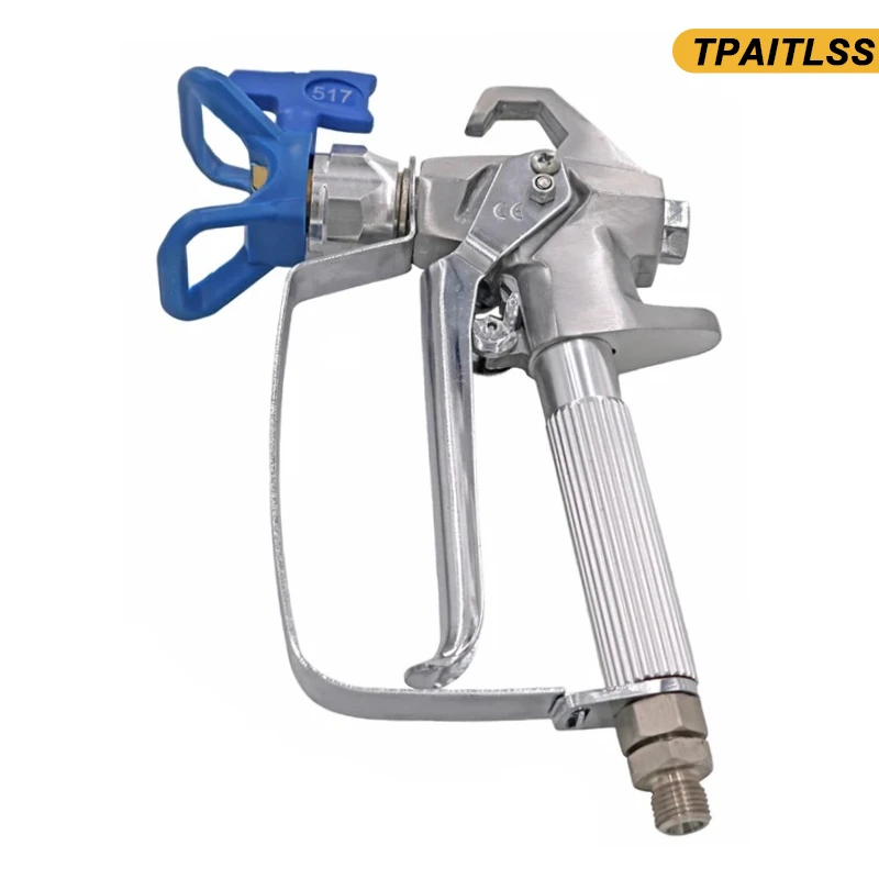 Professional 4 Fingers 1/4" Airless Paint Spray Gun With Nozzle Guard 517 Tips for GR Electric Piston Pump Spray Machine
Professional 4 Fingers 1/4" Airless Paint Spray Gun With Nozzle Guard 517 Tips for GR Electric Piston Pump Spray Machine