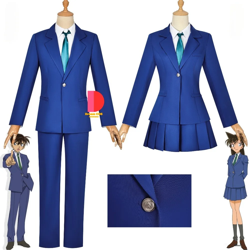 Anime Detective Conan Jimmy Kudo Rachel Moore Cosplay Costume Blue Couple Clothes Halloween Party Teitan High School Uniform
Anime Detective Conan Jimmy Kudo Rachel Moore Cosplay Costume Blue Couple Clothes Halloween Party Teitan High School Uniform
