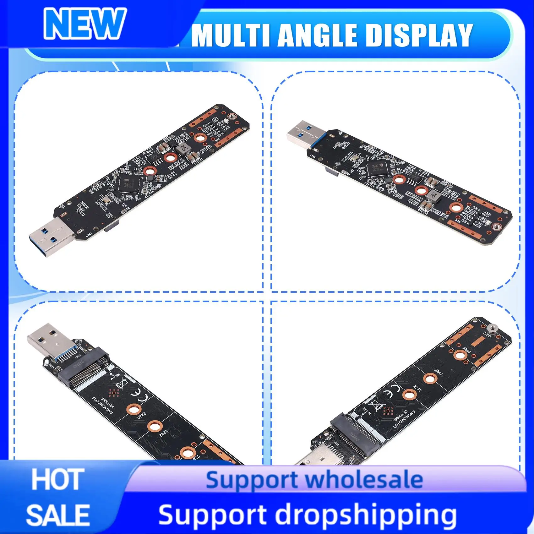 Оптимальный адаптер M.2 NVME SSD к USB3.2 GEN2 10 Гбит/с Адаптер M.2 NVME SSD для 2230 2242 2260 2280 NVME M.2 SSD RTL9210B
Оптимальный адаптер M.2 NVME SSD к USB3.2 GEN2 10 Гбит/с Адаптер M.2 NVME SSD для 2230 2242 2260 2280 NVME M.2 SSD RTL9210B