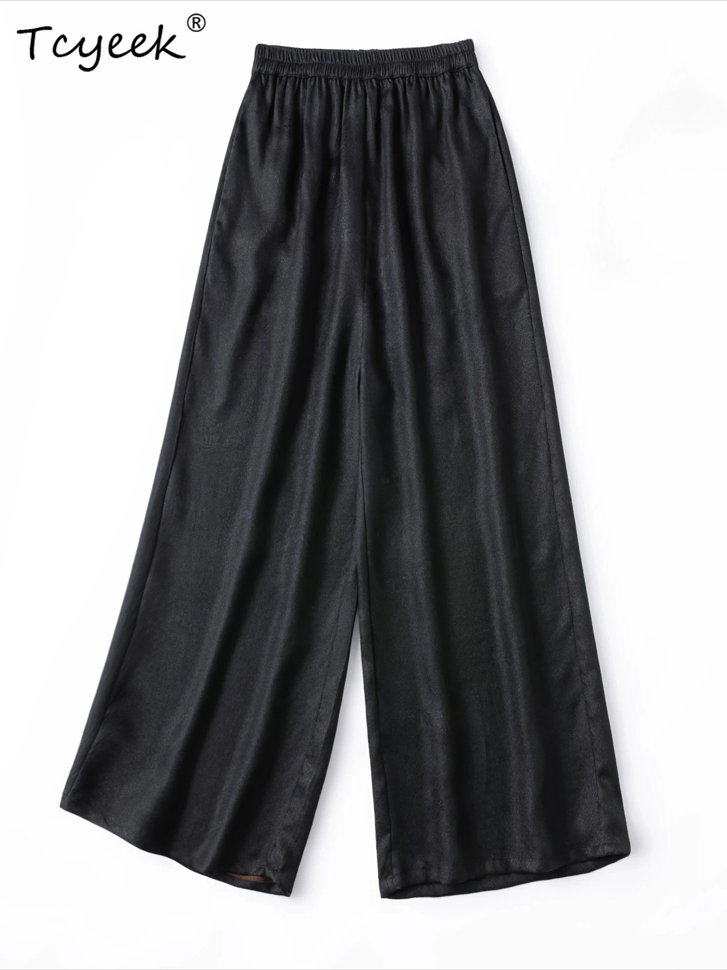Tcyeek 100% Mulberry Real Silk Casual Pants Women Summer Clothes Elastic Waist Straight Pants Woman Streetwear Pantalones Mujer
Tcyeek 100% Mulberry Real Silk Casual Pants Women Summer Clothes Elastic Waist Straight Pants Woman Streetwear Pantalones Mujer