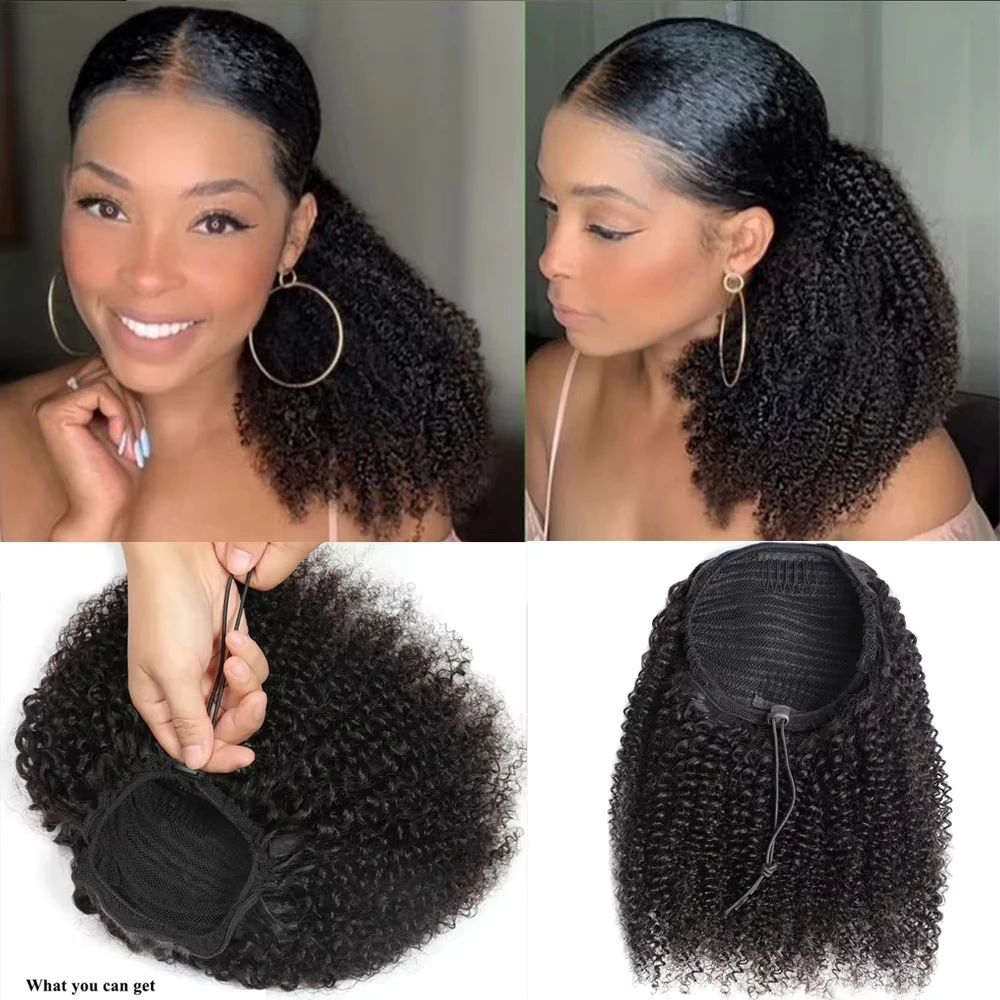 Drawstring Ponytail Human Hair Afro Kinky Curly Ponytail Human Hair Burmese Ponytail Extension Human Hair Wrap Around Kinky Pony
Drawstring Ponytail Human Hair Afro Kinky Curly Ponytail Human Hair Burmese Ponytail Extension Human Hair Wrap Around Kinky Pony