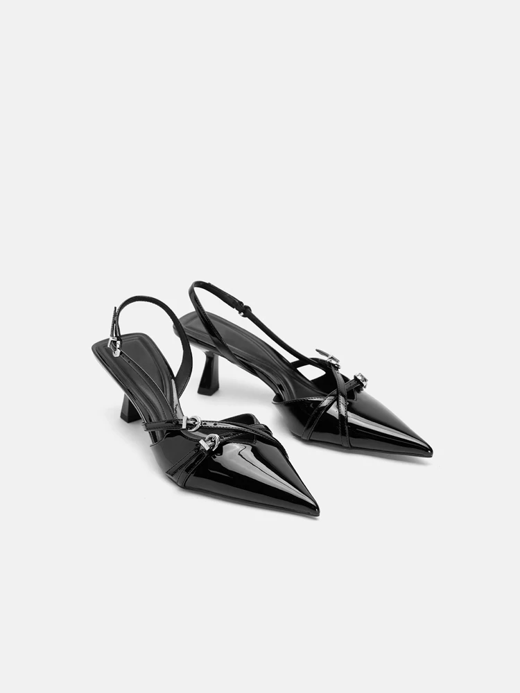 ZABA TANA Pointed Toe High Heels Patent Leather Sandals Thin Heel Women's Bla Faionable Low Cut Bule Closure All Season
ZABA TANA Pointed Toe High Heels Patent Leather Sandals Thin Heel Women's Bla Faionable Low Cut Bule Closure All Season