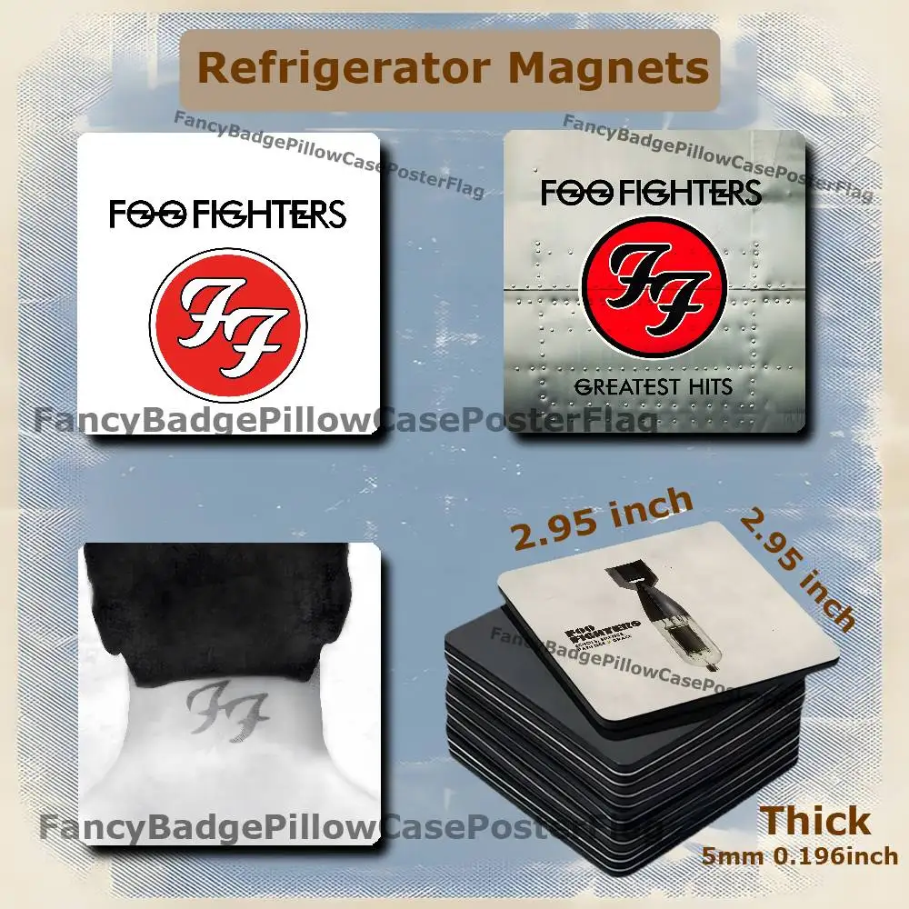 F-Foo Fighters Your Favorite Toy 75mm Frigerator Magnet Square Stickers Personalize Fridge Refrigerator Wall Door Decoration
F-Foo Fighters Your Favorite Toy 75mm Frigerator Magnet Square Stickers Personalize Fridge Refrigerator Wall Door Decoration