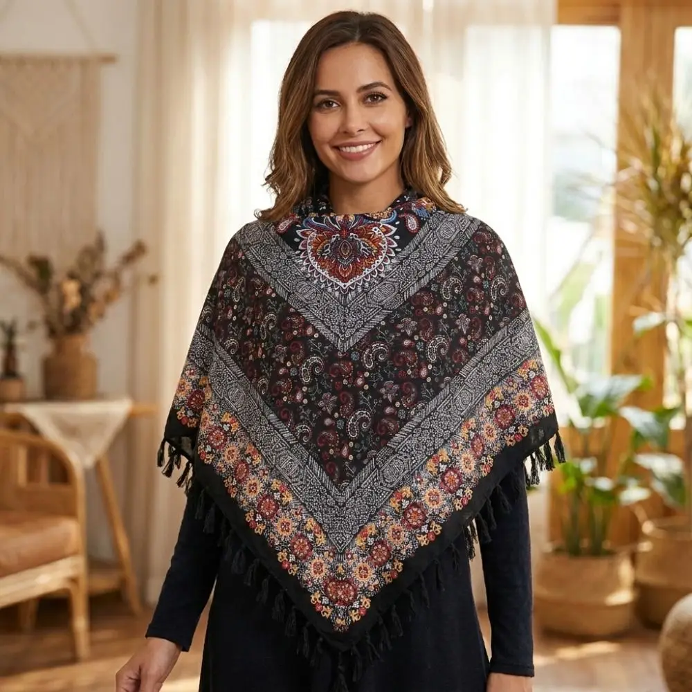 115*115cm Ethnic Style Shawl Floral Print Knotted Weave Russian Square Scarf Geometric Pattern Tassel Trim Wraps Bandana
115*115cm Ethnic Style Shawl Floral Print Knotted Weave Russian Square Scarf Geometric Pattern Tassel Trim Wraps Bandana