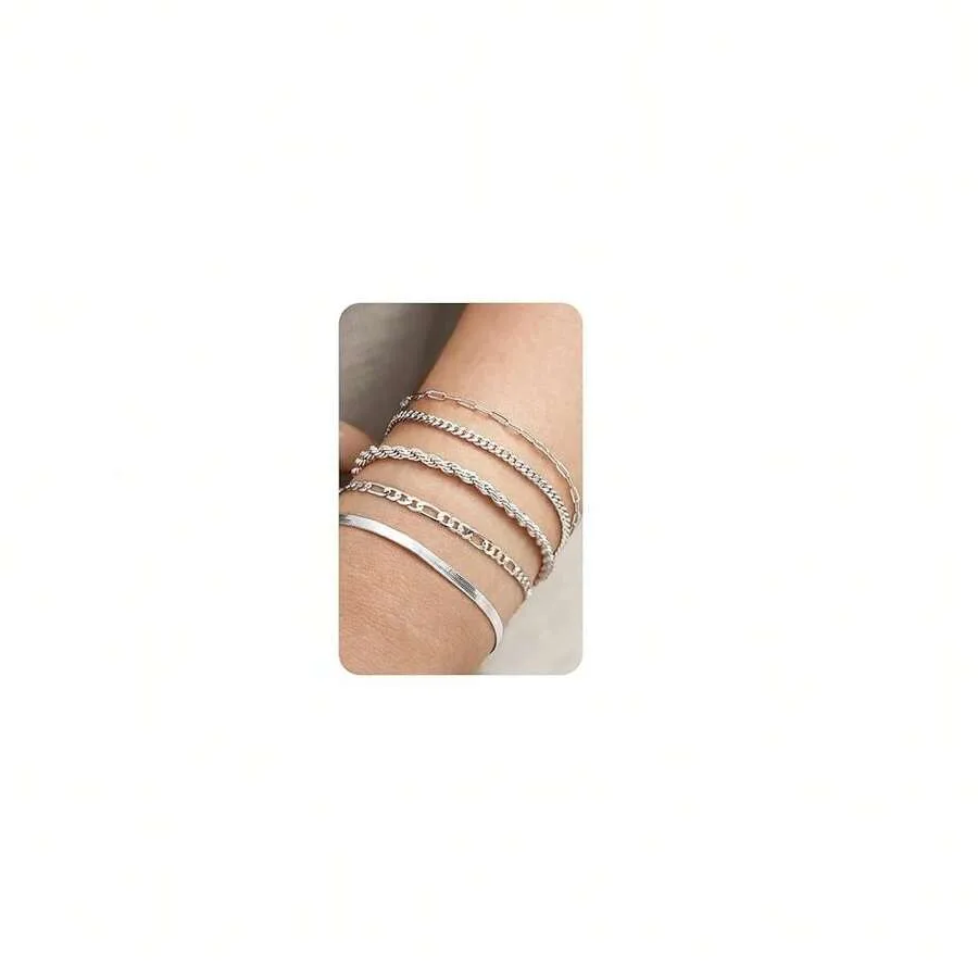 Krfy 5 Pcs Gold Silver Bracelets For Women Bracelet Stack Non Tarnish Waterproof Bracelets For Women Fashion Accessories With P
Krfy 5 Pcs Gold Silver Bracelets For Women Bracelet Stack Non Tarnish Waterproof Bracelets For Women Fashion Accessories With P