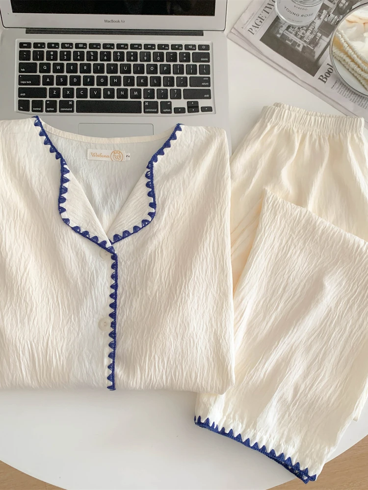 Cloud Cotton Long Sleeve Sleepwear Set for Women Casual Comfortable Spring Autumn Yellow Milk Color Open Cardigan Home Clothes
Cloud Cotton Long Sleeve Sleepwear Set for Women Casual Comfortable Spring Autumn Yellow Milk Color Open Cardigan Home Clothes
