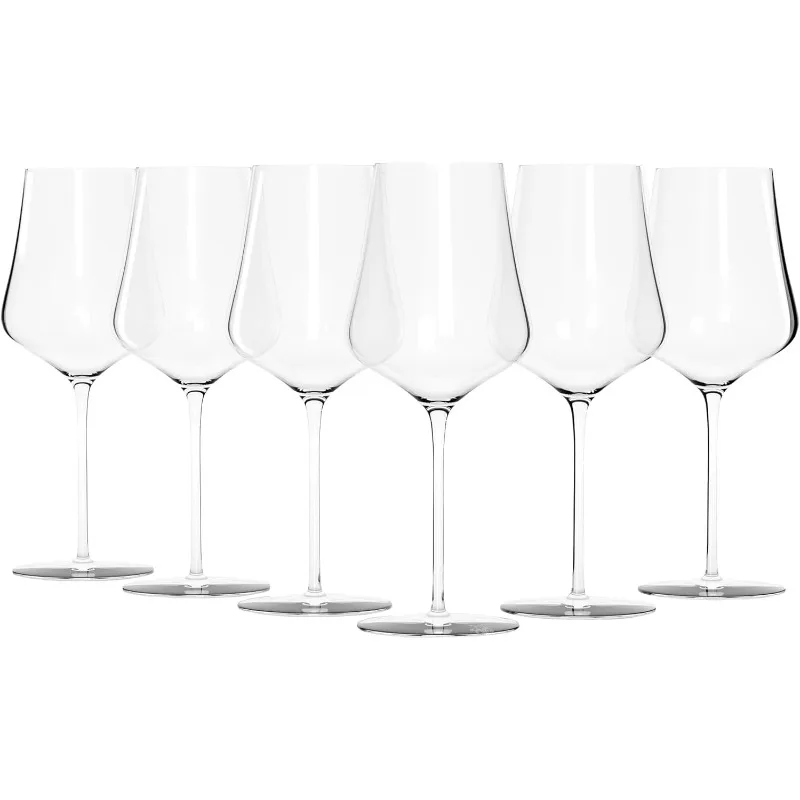 Set of 6 with Gift Box - Premium, Universal Wine Glass for Red and White Wine - Dishwasher Safe, Lead-Free, 16 oz
Set of 6 with Gift Box - Premium, Universal Wine Glass for Red and White Wine - Dishwasher Safe, Lead-Free, 16 oz
