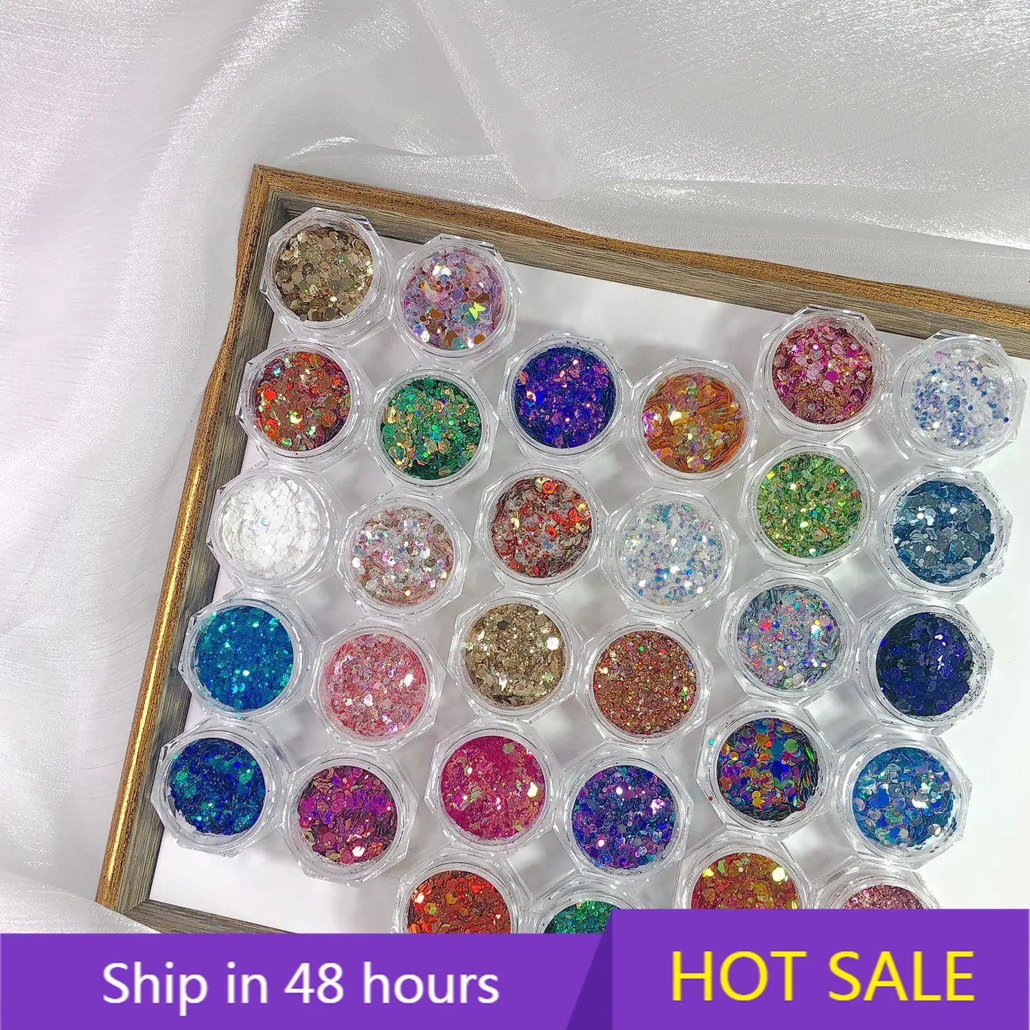 YTYIN 30 Colors Solvent Resistant Glitter Acrylic Powder Reflective Nail Glitter Powder Nail Salon Nail air
YTYIN 30 Colors Solvent Resistant Glitter Acrylic Powder Reflective Nail Glitter Powder Nail Salon Nail air