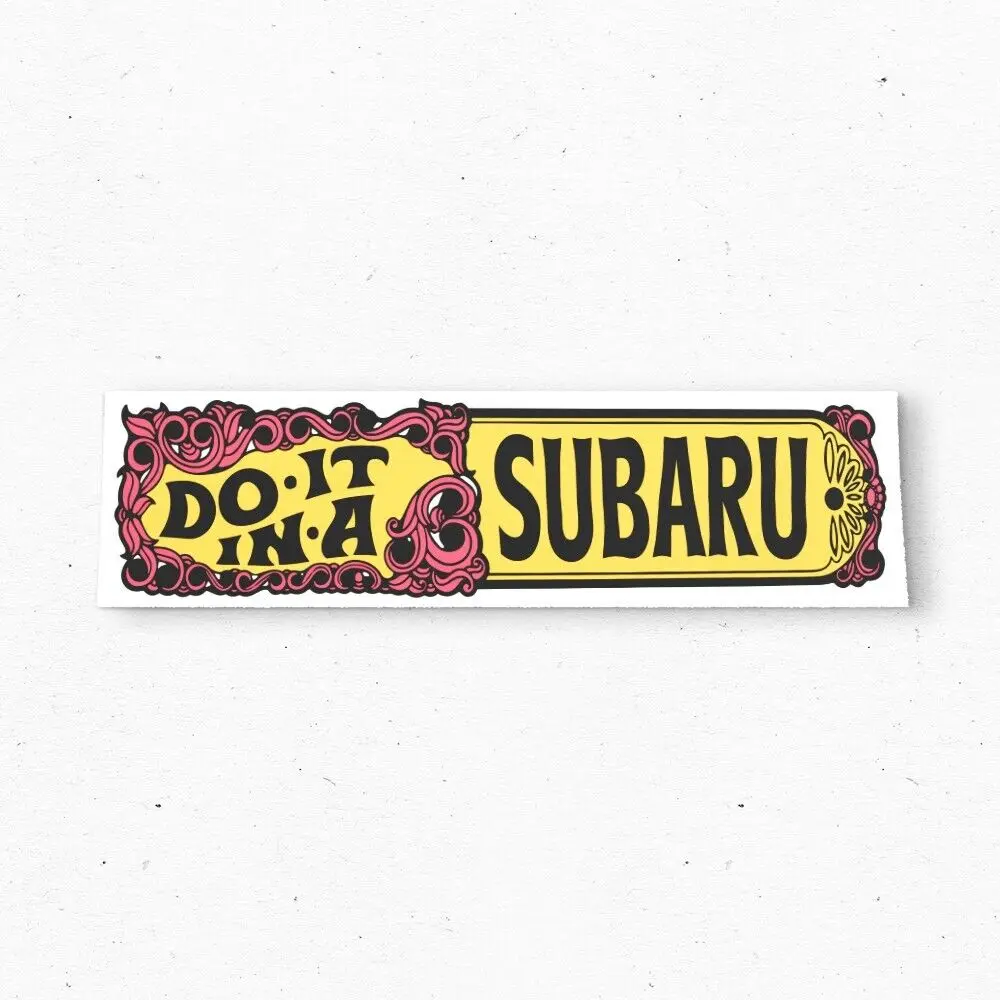 DO IT in a SUBARU Bumper Sticker - Funny Car Decal Vintage Style - Vinyl 80s 90s - Bumper Stickers - Car Stickers
DO IT in a SUBARU Bumper Sticker - Funny Car Decal Vintage Style - Vinyl 80s 90s - Bumper Stickers - Car Stickers