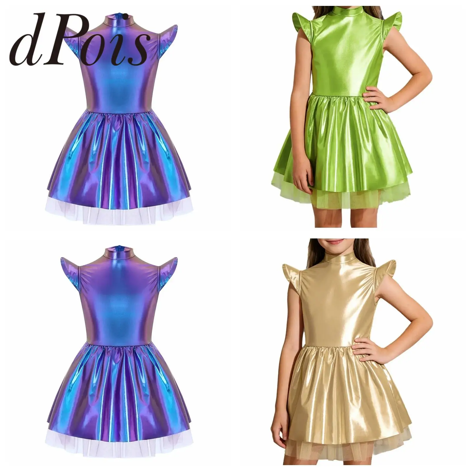 Girls Dance Dress Glossy Outer Space Alien Robot Role Play Costumes Children Stage Performance Clothes Astronaut Fancy Dress Up
Girls Dance Dress Glossy Outer Space Alien Robot Role Play Costumes Children Stage Performance Clothes Astronaut Fancy Dress Up