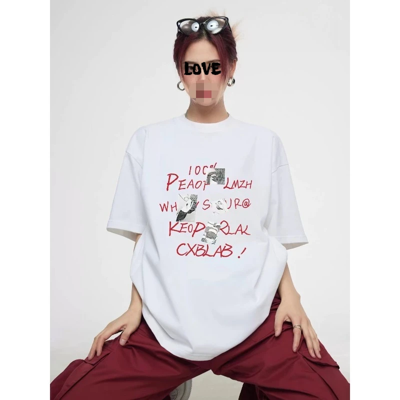 New Spring Summer American White Letter T-Shirt Unisex Loose Fashion T-Shirt Vintage Casual Short Sleeve T-Shirt Top
New Spring Summer American White Letter T-Shirt Unisex Loose Fashion T-Shirt Vintage Casual Short Sleeve T-Shirt Top