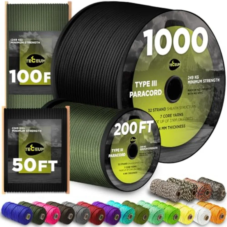 5/32" Paracord Rope 0 0/// Tactical Parachute Cord 4mm 45+ Colors Nylon String for Survival and Camping Gear Stripe Cord for Su
5/32" Paracord Rope 0 0/// Tactical Parachute Cord 4mm 45+ Colors Nylon String for Survival and Camping Gear Stripe Cord for Su