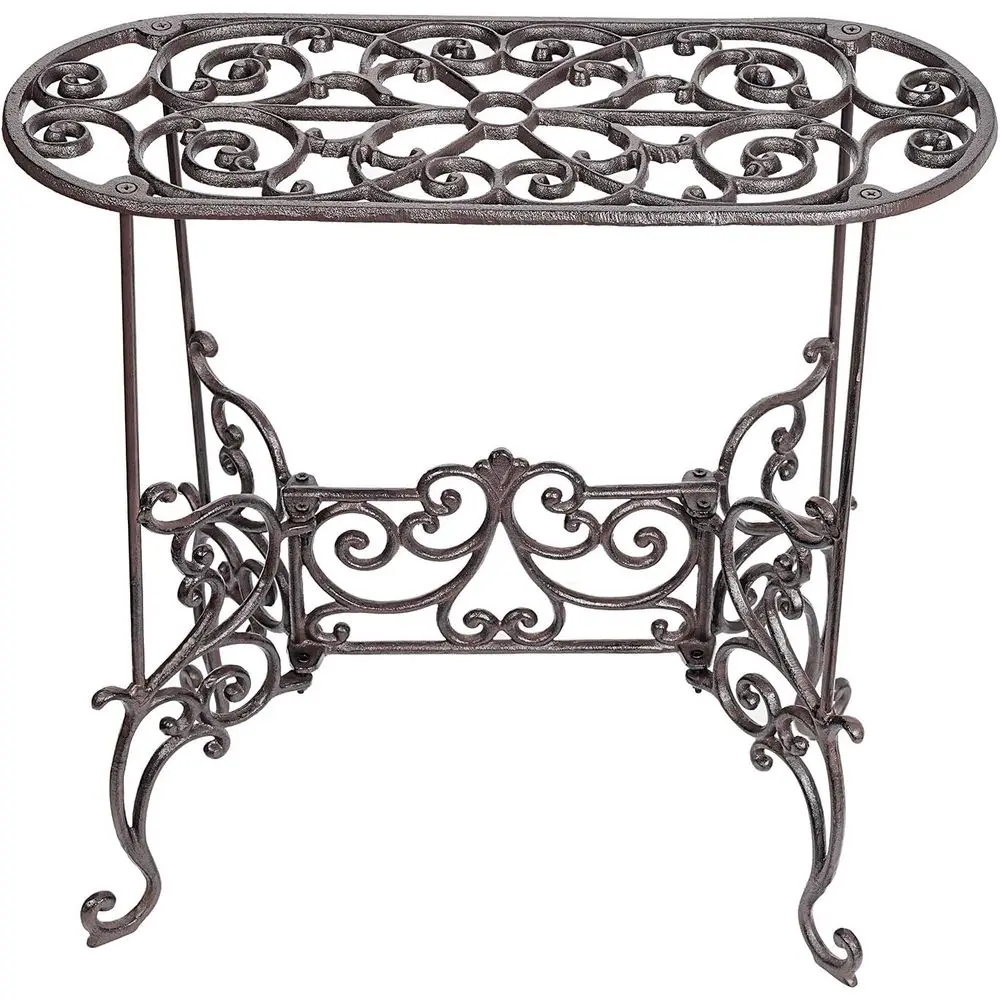 Sturdy 1-Tier Cast Iron Plant Stand - 22.6 Outdoor/Indoor Vintage Metal Shelf for Plants, Vases, Ornaments & More
Sturdy 1-Tier Cast Iron Plant Stand - 22.6 Outdoor/Indoor Vintage Metal Shelf for Plants, Vases, Ornaments & More
