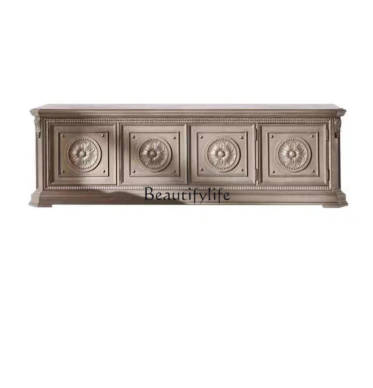 Light Luxury Solid Wood Carved Modern Minimalist Champagne Gold Country Retro Distressed TV Cabinet
Light Luxury Solid Wood Carved Modern Minimalist Champagne Gold Country Retro Distressed TV Cabinet