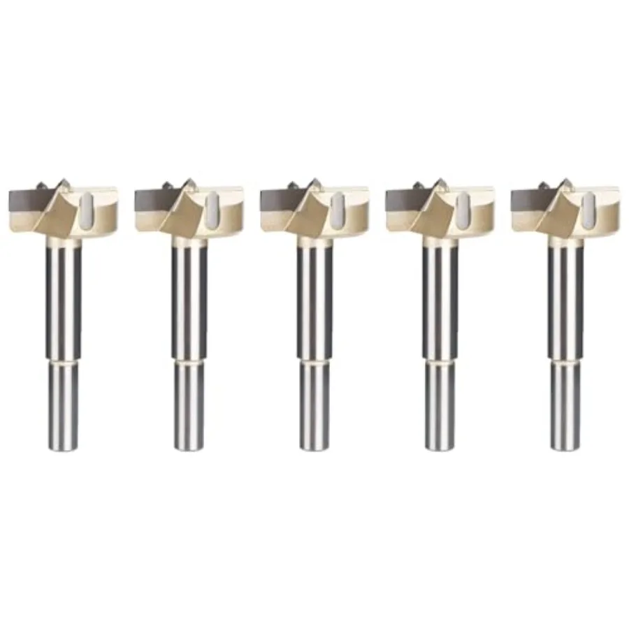 5 Pcs Forstner Drill Bit 35mm Double-Flute Carbide Tipped Forstner Bit for Hard Wood Soft Wood Veneered Plywood Plastic Drillin
5 Pcs Forstner Drill Bit 35mm Double-Flute Carbide Tipped Forstner Bit for Hard Wood Soft Wood Veneered Plywood Plastic Drillin