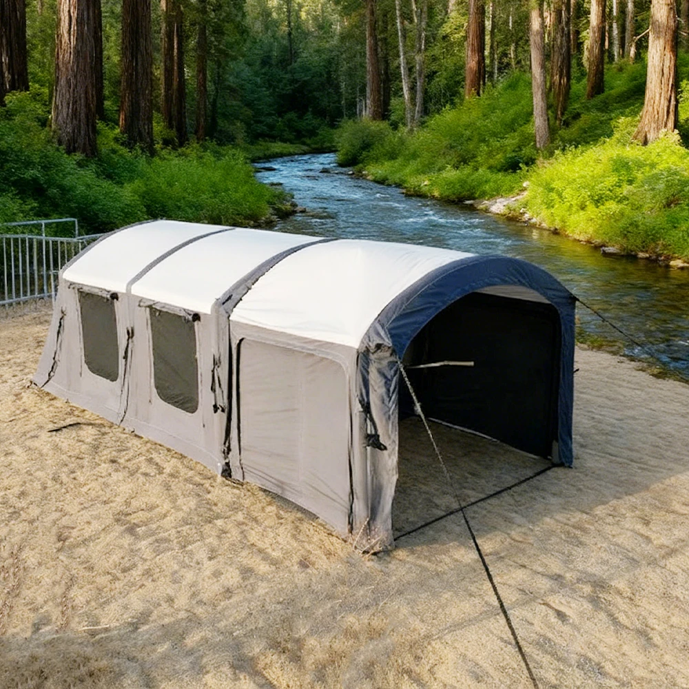 Изготовленная на заказ большая уличная надувная туннельная семейная палатка для кемпинга на 8 человек, четырехсезонная водонепроницаемая портативная палатка с 2 спальнями
Изготовленная на заказ большая уличная надувная туннельная семейная палатка для кемпинга на 8 человек, четырехсезонная водонепроницаемая портативная палатка с 2 спальнями