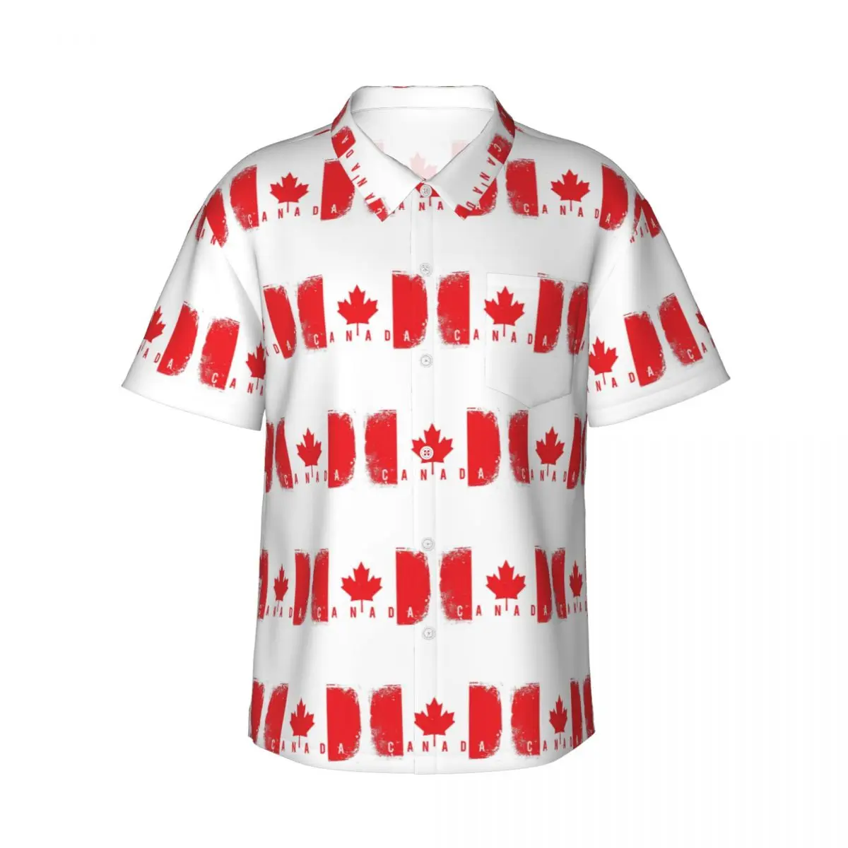 Canada Flag Men's Shirts Hawaiian Short Sleeve Shirt Funny Button Tops for Summer Beach
Canada Flag Men's Shirts Hawaiian Short Sleeve Shirt Funny Button Tops for Summer Beach