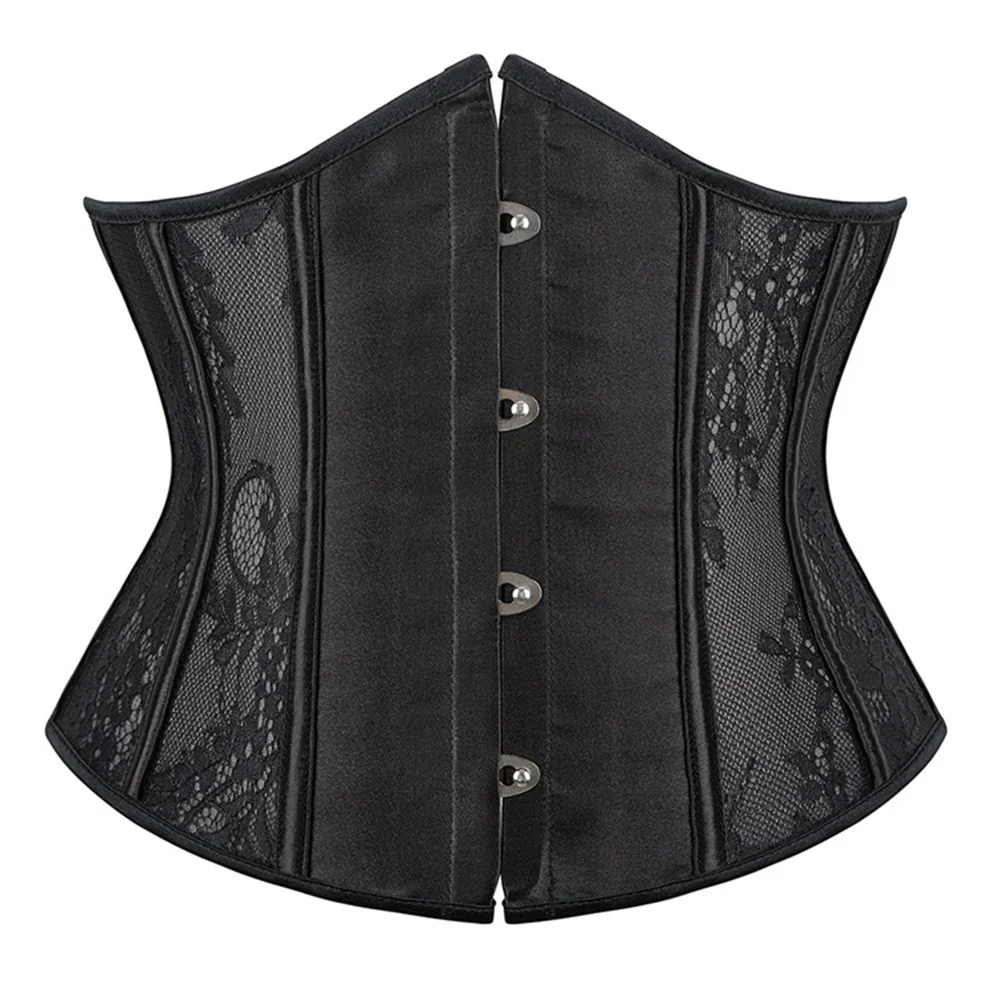 Black Vintage Underbust Corset Women Waist Cinchers Breathable Floral Hollow Out Bustiers Short Steampunk Body Shaper Basques
Black Vintage Underbust Corset Women Waist Cinchers Breathable Floral Hollow Out Bustiers Short Steampunk Body Shaper Basques