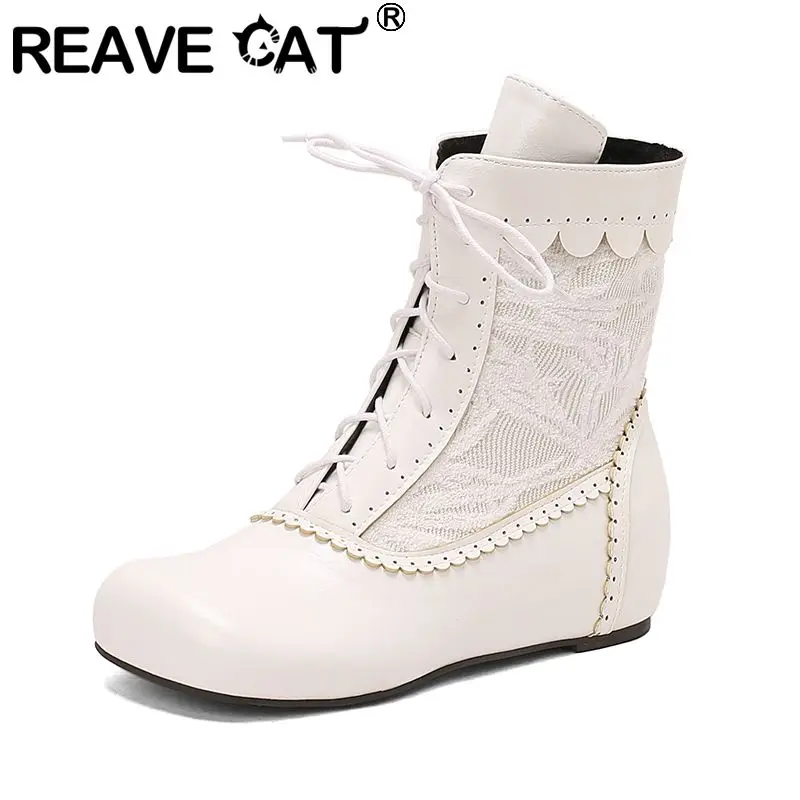 REAVE CAT 2025 Модные женские ботильоны с круглым носком, каблуком 4 см, на шнуровке, из мягкой кожи, большой размер 46 47 48 49 50 Белый Зеленый Красный 
REAVE CAT 2025 Модные женские ботильоны с круглым носком, каблуком 4 см, на шнуровке, из мягкой кожи, большой размер 46 47 48 49 50 Белый Зеленый Красный