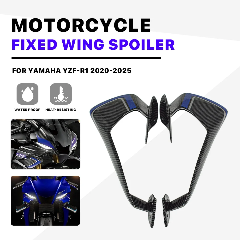 For YAMAHA YZFR1 YZF R1 R1M 2020-2025 Fixed Wing Fairing R1 Winglet Spoiler Aerodynamic Wing Motorcycle Accessories carbon abs
For YAMAHA YZFR1 YZF R1 R1M 2020-2025 Fixed Wing Fairing R1 Winglet Spoiler Aerodynamic Wing Motorcycle Accessories carbon abs