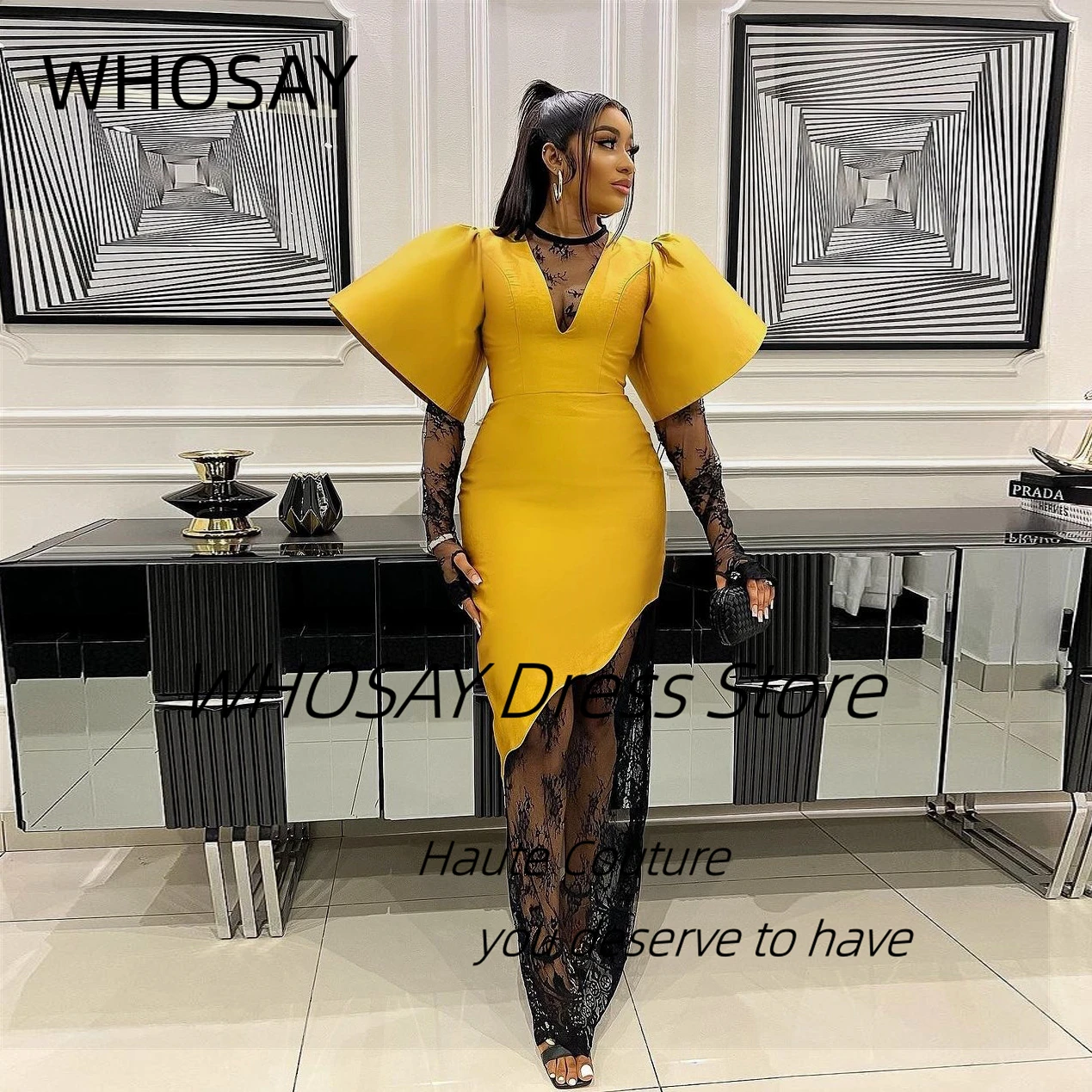 WHOSAY Customized Prom Dresses New Style Puffy Sleeves Evening Gowns Saudi Ladies Wear Sexy Cocktail Party Robe De Soiree
WHOSAY Customized Prom Dresses New Style Puffy Sleeves Evening Gowns Saudi Ladies Wear Sexy Cocktail Party Robe De Soiree