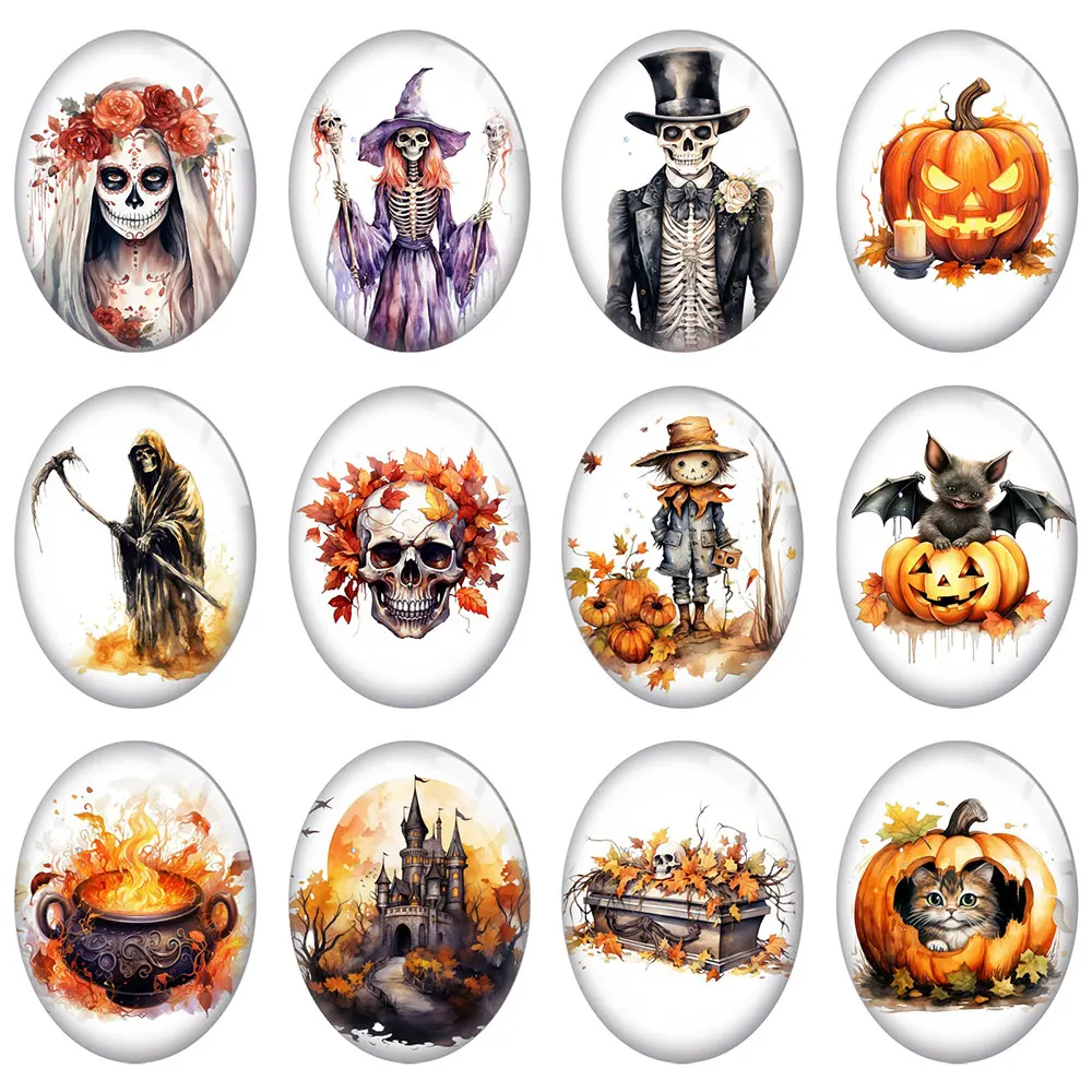 10pcs/lot Halloween Gothic Skull Flower Pumpkin Spider Autumn Oval Photo Glass Cabochon Flatback Demo Cameo Diy Jewelry Making
10pcs/lot Halloween Gothic Skull Flower Pumpkin Spider Autumn Oval Photo Glass Cabochon Flatback Demo Cameo Diy Jewelry Making