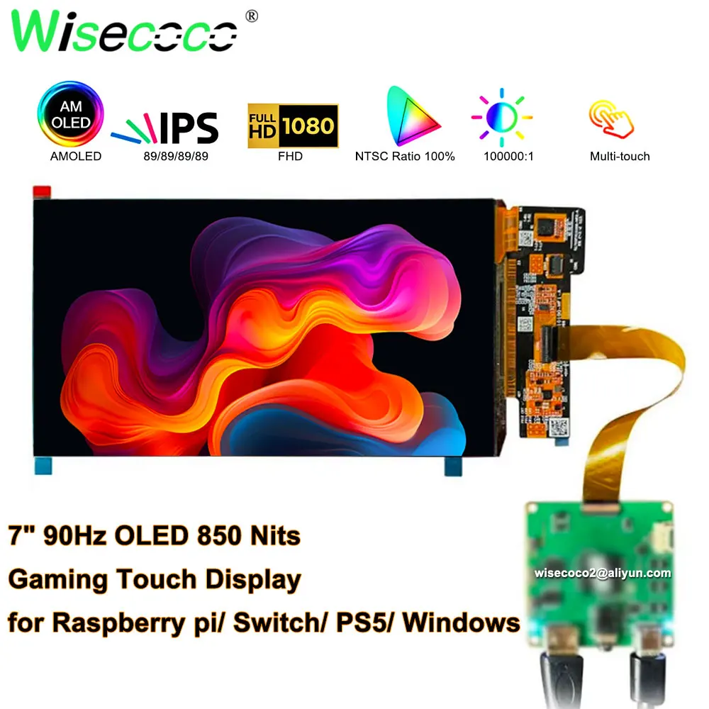 7 Inch OLED Display 90Hz 1920x1080 FHD Amoled IPS 850 Nits High Brightness Raspberry Pi Gaming Touchscreen
7 Inch OLED Display 90Hz 1920x1080 FHD Amoled IPS 850 Nits High Brightness Raspberry Pi Gaming Touchscreen