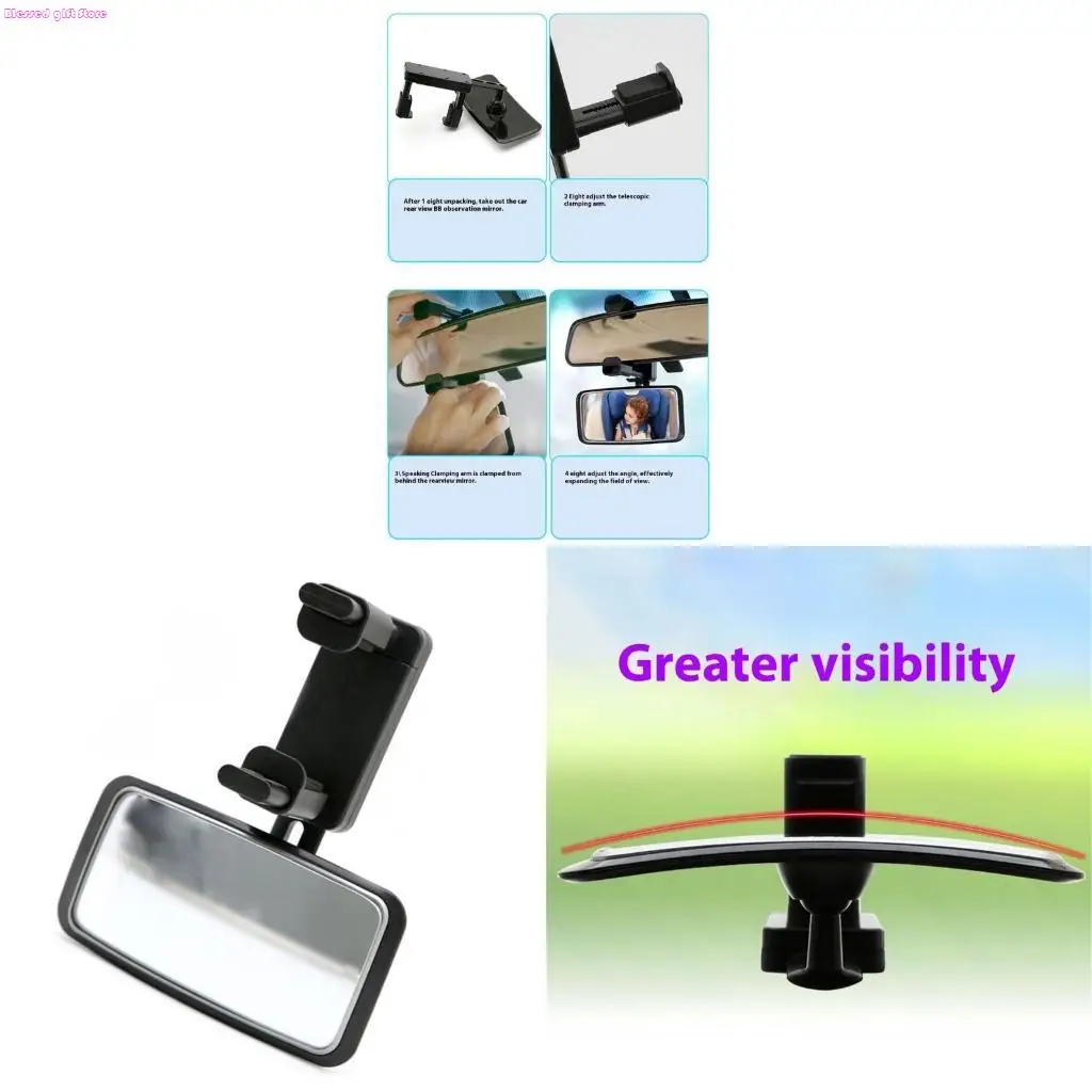 D0JC Shatterproof Backseat Baby Mirror 360 Degree Rotations Wide Field View Car Safety Accessories Mirror for Parents
D0JC Shatterproof Backseat Baby Mirror 360 Degree Rotations Wide Field View Car Safety Accessories Mirror for Parents