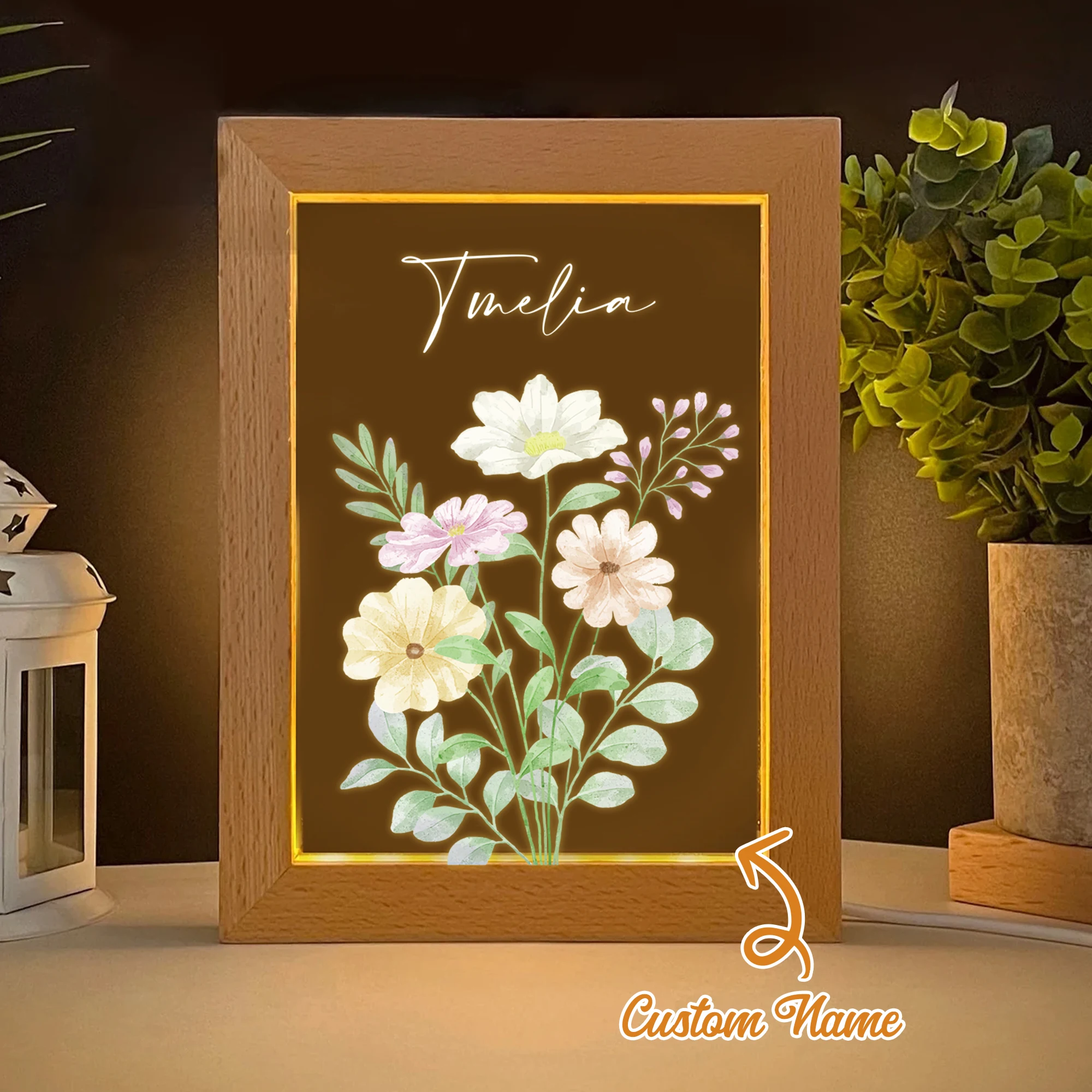 Bouquet Custom Name LED Night View Photo Frame Personalized Gift Family Living Room Bedroom Dining Room Home Decoration
Bouquet Custom Name LED Night View Photo Frame Personalized Gift Family Living Room Bedroom Dining Room Home Decoration