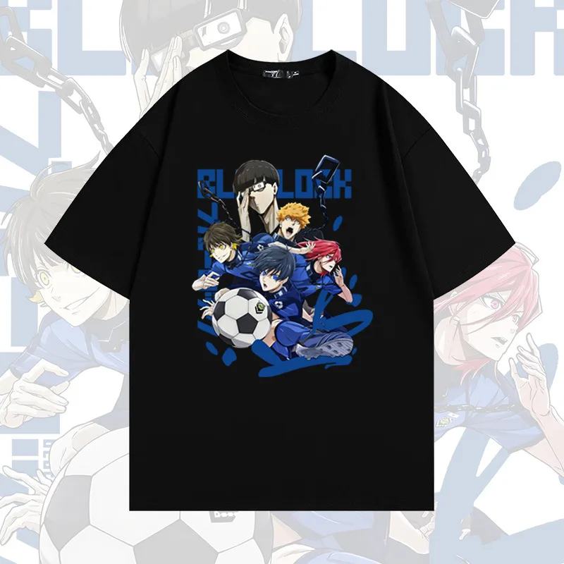 Japanese anime blue prison football 100% cotton short sleeve T-shirt men's summer fashion brand loose clothes
Japanese anime blue prison football 100% cotton short sleeve T-shirt men's summer fashion brand loose clothes