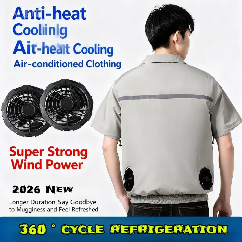 Fan Short Sleeve Jacket Men Camo Air Conditioning Cooling Clothes Hiking Camping Workers Heat Protection Refrigeration Workwear
Fan Short Sleeve Jacket Men Camo Air Conditioning Cooling Clothes Hiking Camping Workers Heat Protection Refrigeration Workwear