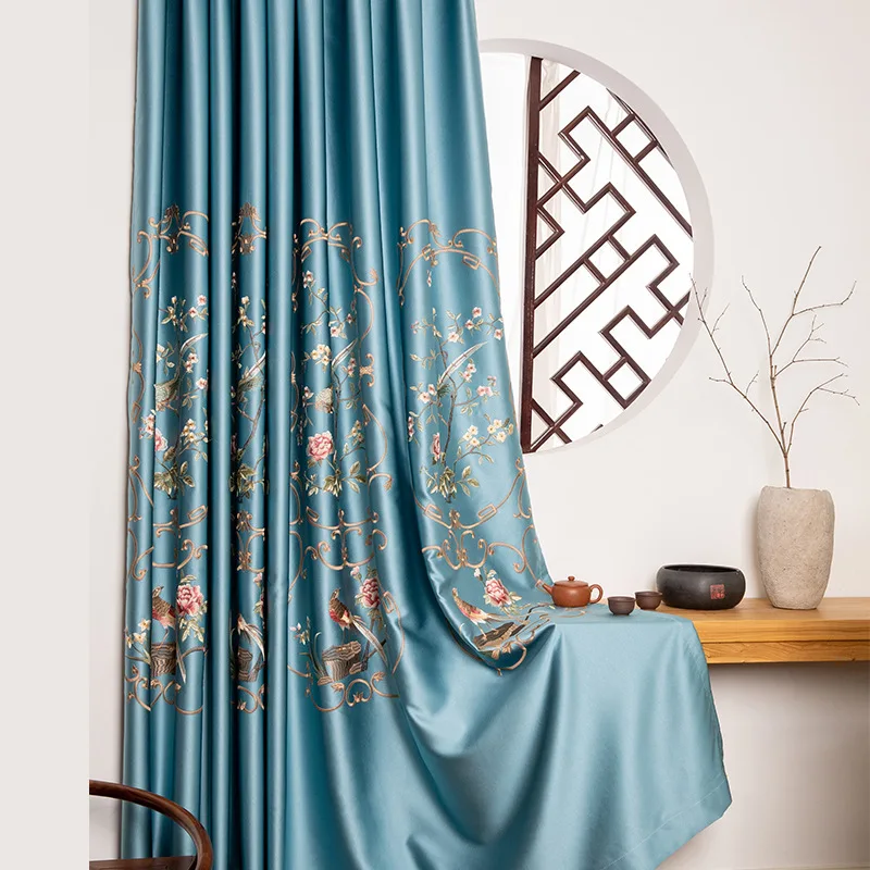 Embroidered canary, Chinese high-end embroidered curtain cloth, window screen, flowers and birds, study villa, coffee/blue
Embroidered canary, Chinese high-end embroidered curtain cloth, window screen, flowers and birds, study villa, coffee/blue