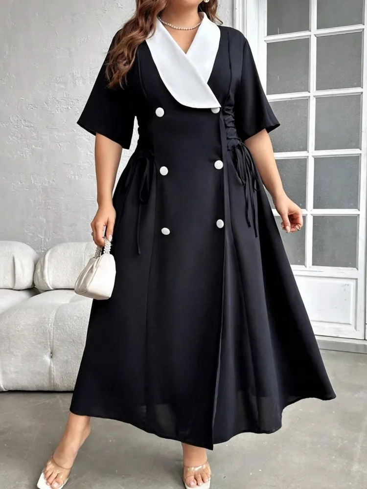 L-4XL Plus Size Clothes Dresses Women Robes Spring Summer Short Sleeve Street Style Casual 3XL 4XL Big Size Maxi Dress Oversized
L-4XL Plus Size Clothes Dresses Women Robes Spring Summer Short Sleeve Street Style Casual 3XL 4XL Big Size Maxi Dress Oversized
