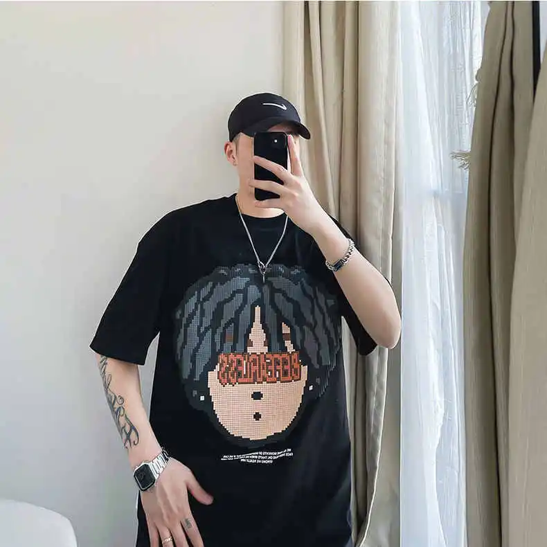 Pure cotton American retro hip-hop short sleeved T-shirt summer Instagram trendy street niche top trendy style
Pure cotton American retro hip-hop short sleeved T-shirt summer Instagram trendy street niche top trendy style