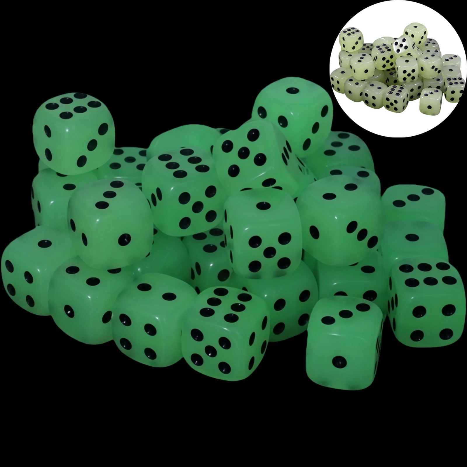 10 шт. светящиеся игральные кости 14 мм D6, круглые кости с черной точкой для развлекательных настольных игр
10 шт. светящиеся игральные кости 14 мм D6, круглые кости с черной точкой для развлекательных настольных игр